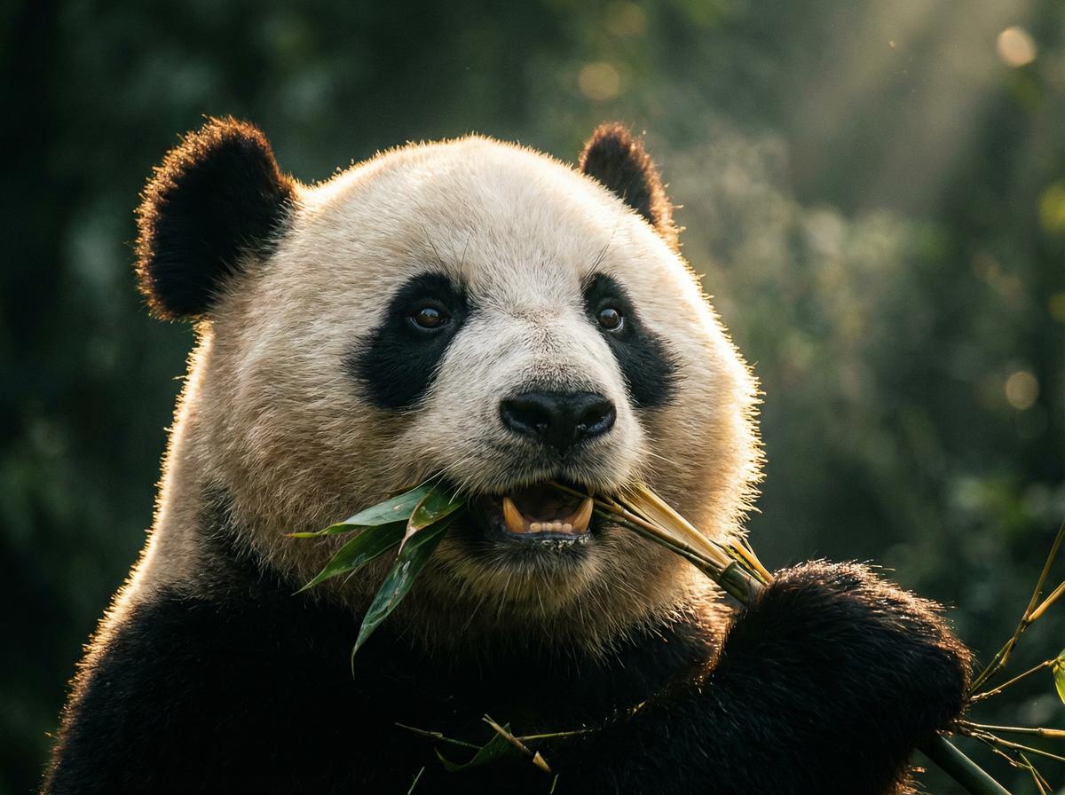 每日吃瓜熊猫吃竹视频